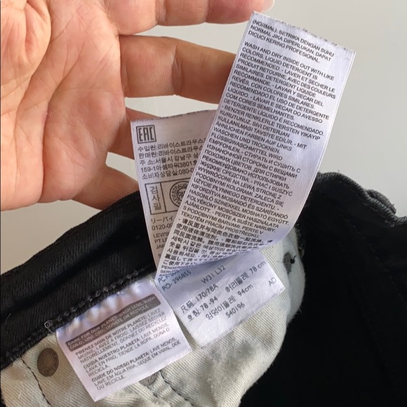 LLevi’s 510 black denim jeans - Picture 4 of 8